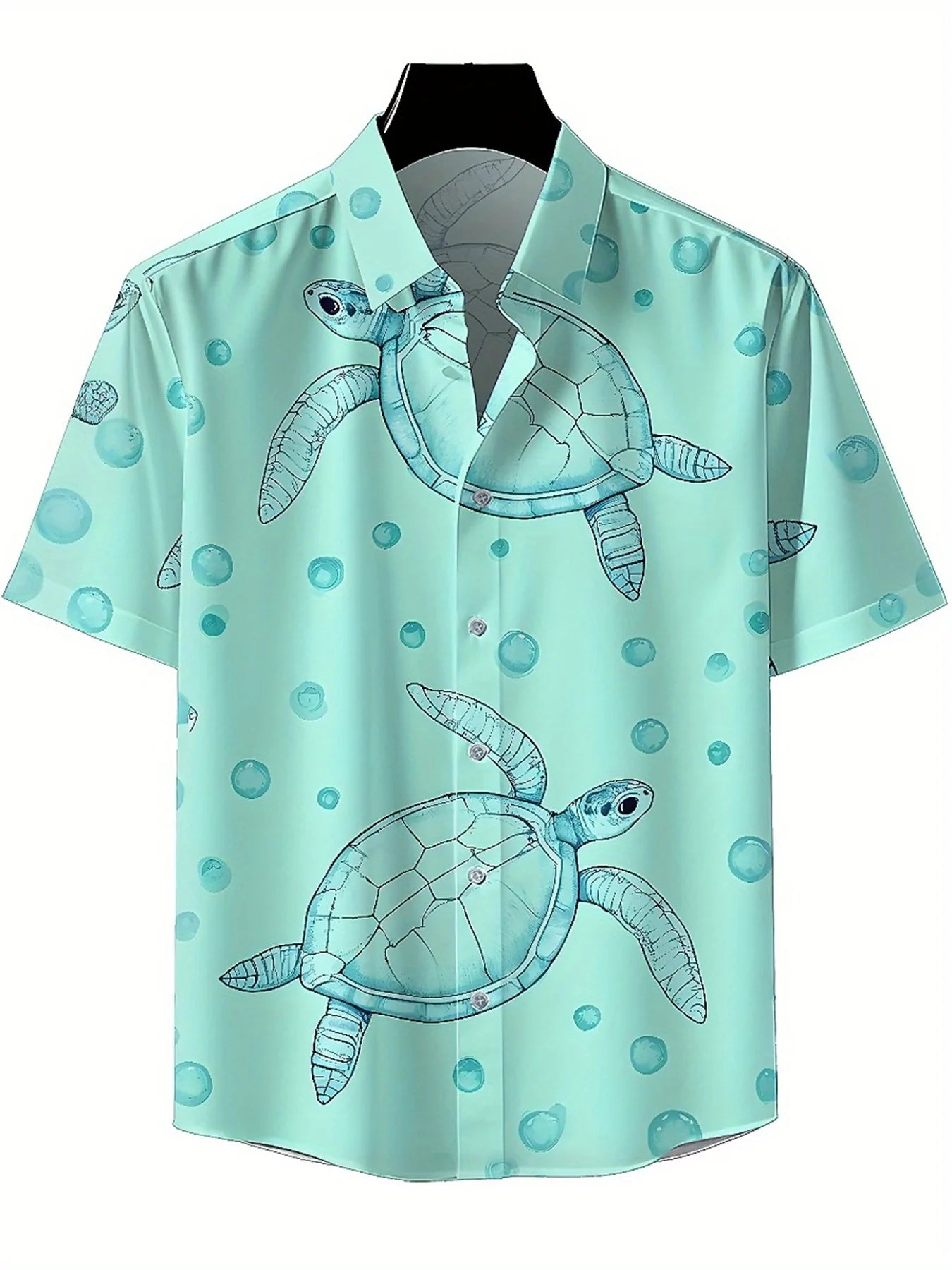 Men's Plus Size Hawaiian Shirts Turtle Pattern, Unisex Aloha Shirts,New in Summer Tops Tee,streetwear