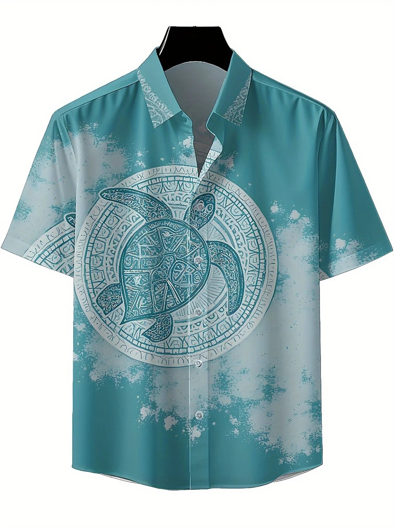 Men's Plus Size Hawaiian Shirts Turtle Pattern, Unisex Aloha Shirts,New in Summer Tops Tee,streetwear