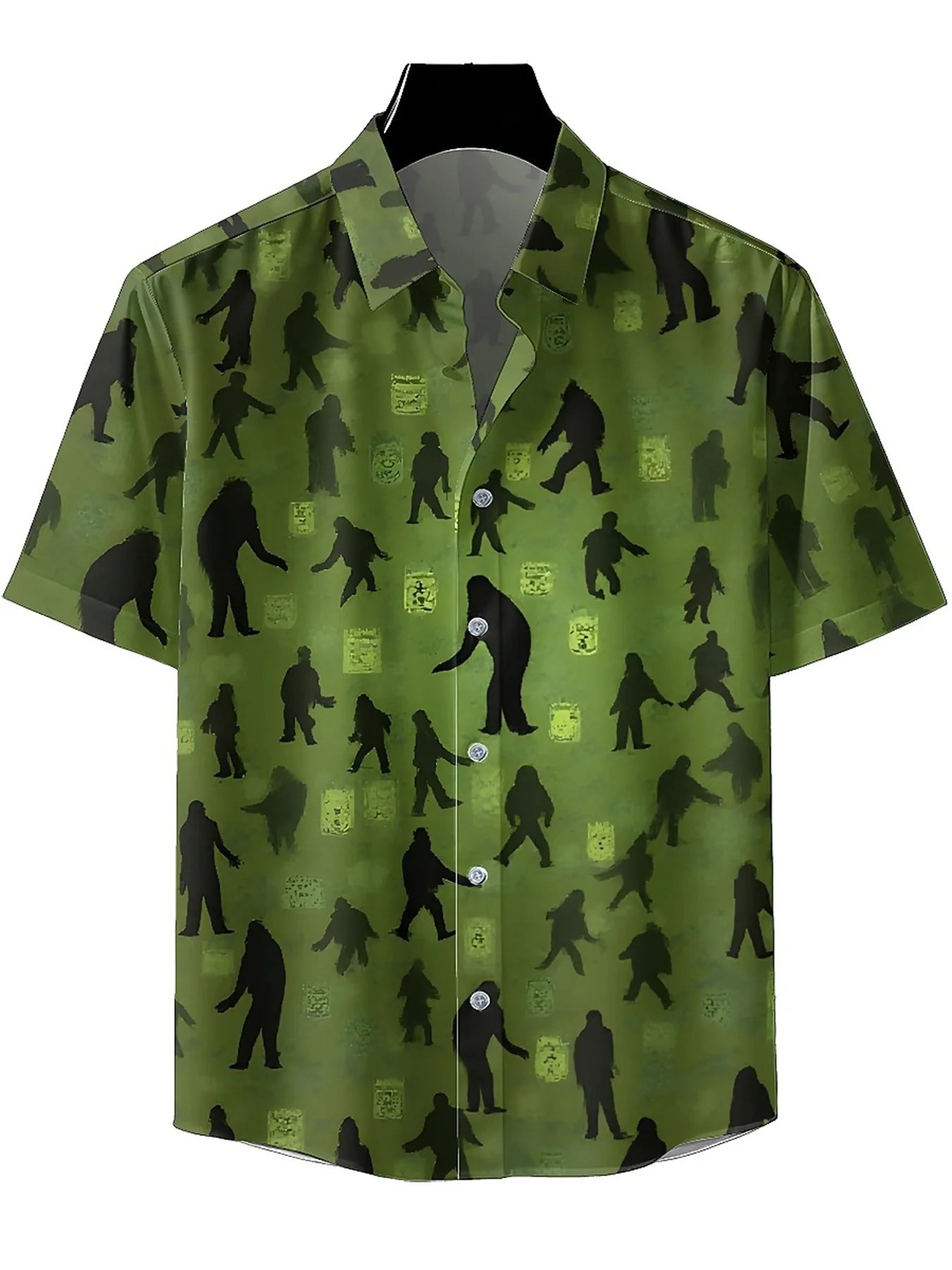 Men's Plus Size Hawaiian Shirts Gorilla Pattern,Unisex Baggy Aloha Shirts,Alternative Clothing