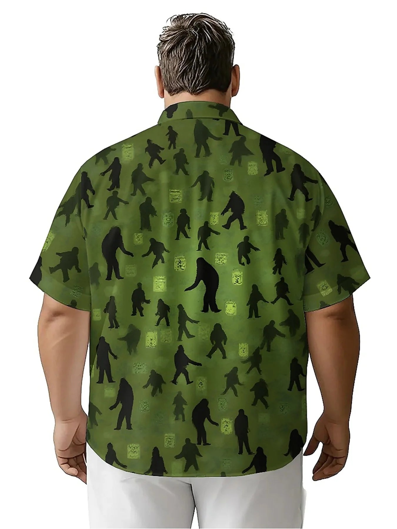 Men's Plus Size Hawaiian Shirts Gorilla Pattern,Unisex Baggy Aloha Shirts,Alternative Clothing